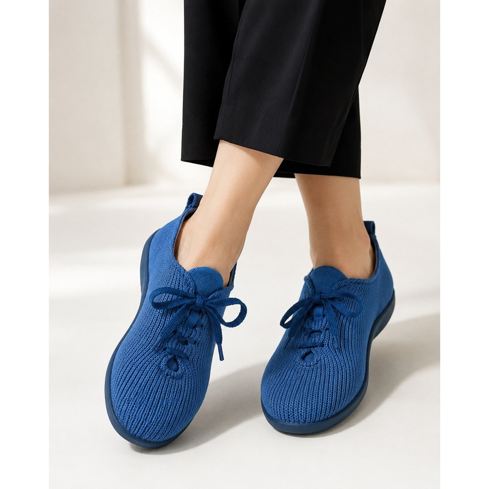 Arcopedico Sz US 10/10.5 EU 41 Knit Oxford Sneakers Comfort Navy Retail for $129